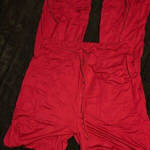 Women's Red Drawstring Pants